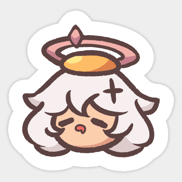 Emergency Egg - Paimon Sticker by Shookieshima